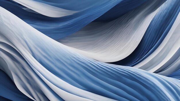 Minimal very abstract flowy elegant blue and white business wave lines graphic design texturebackgro