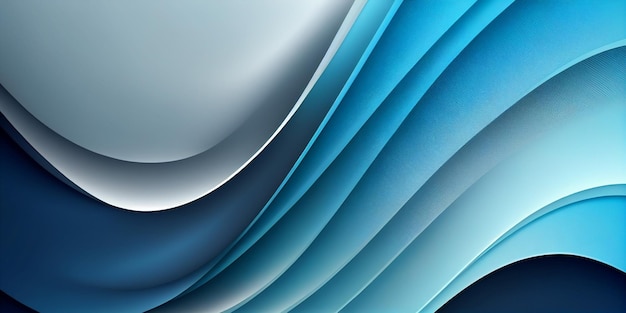 Linee d'onda d'affari blu e bianche eleganti e fluide molto astratte minime design grafico texturebackground ai generativa
