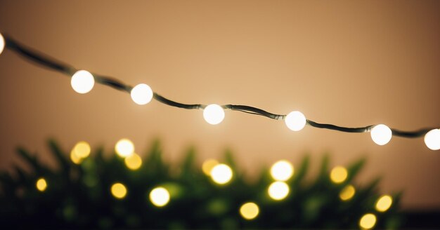 Minimal Warm Yellow and White Bokeh Lights Realistic and Detailed Photography on Black Background