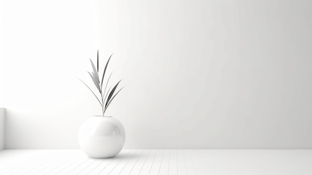Foto sfondo bianco minimo con interni di decorazioni per la casa camera bianca con sfondo chiaro pulito moderno