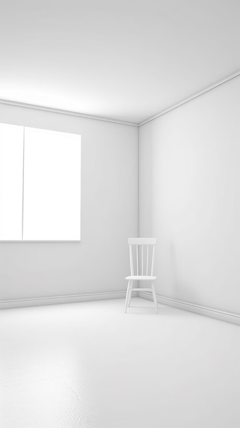 写真 家の装飾インテリアと最小限の白い背景きれいな光の背景を持つ白い部屋モダン
