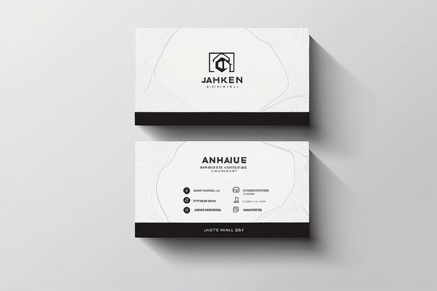 Minimal White Business Card Design Template