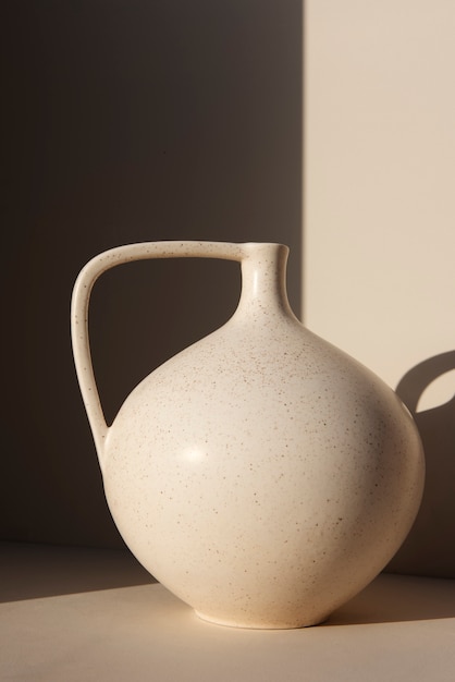 Photo minimal white rounded vase indoors