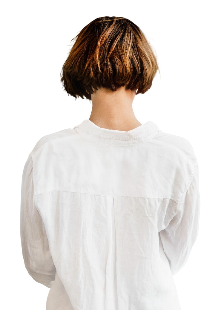 Photo minimal woman png cut out back view on transparent background