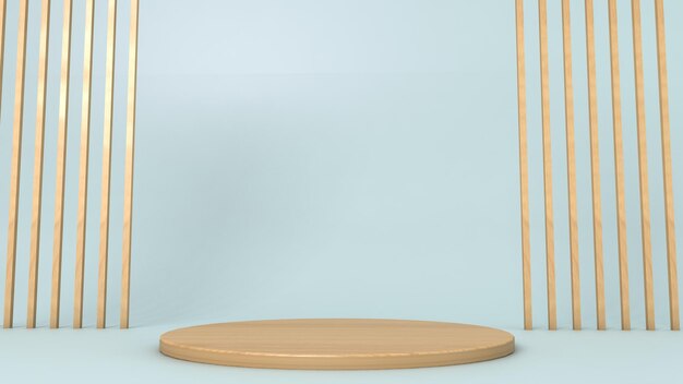 Minimal wooden product podium