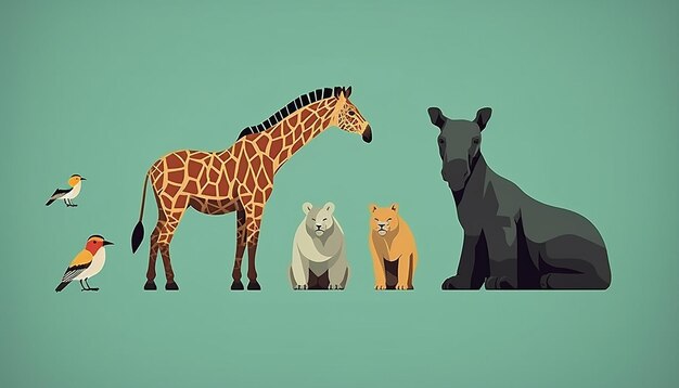 Photo minimal world animal day creative poster design