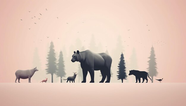 세계 동물의 날 크리에이티브 포스터 디자인