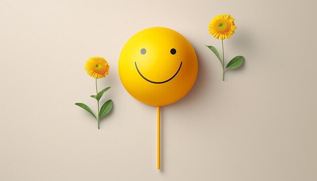 최소한의 세계 미소의 날 포스터 디자인