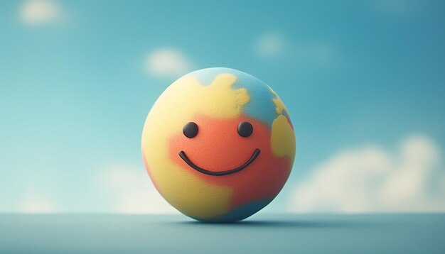 Minimal World smile day poster design