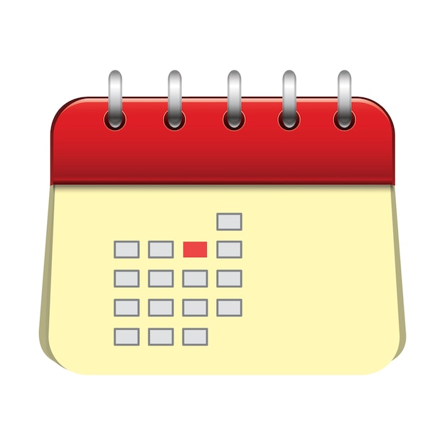 Minimale 3d kalender icoon illustratie Tabel kalender vector