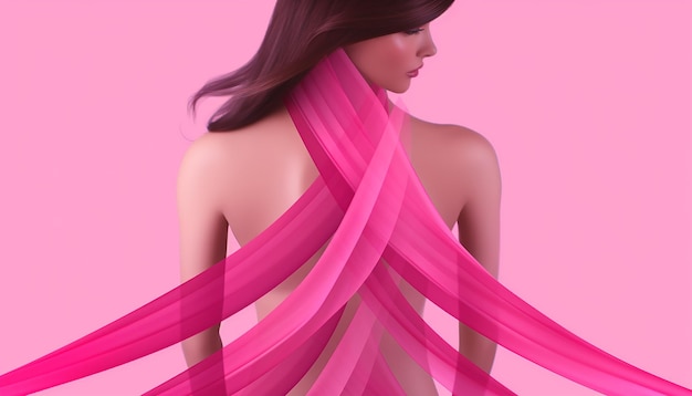 Minimale borstkanker bewustzijnsmaand posterontwerp