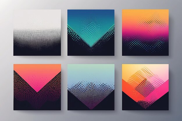 Foto minimale covers ontwerpen geometrische halftone verlopen eps10 vector