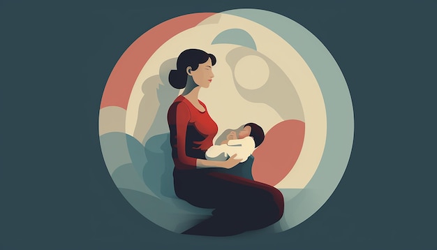 Minimale creatieve visuele maand voor zwangerschap en verlies van baby's