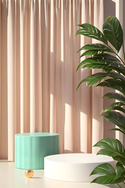 Minimale luxe geometrische podium wallpaper illustratie productpresentatie achtergrond