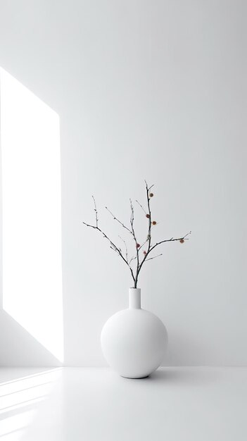 Foto minimale witte achtergrond met interieur witte kamer met schone lichte achtergrond modern