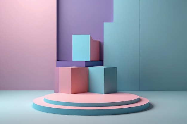Photo minimalism abstract background pedestal 3d illustration 3d rendering