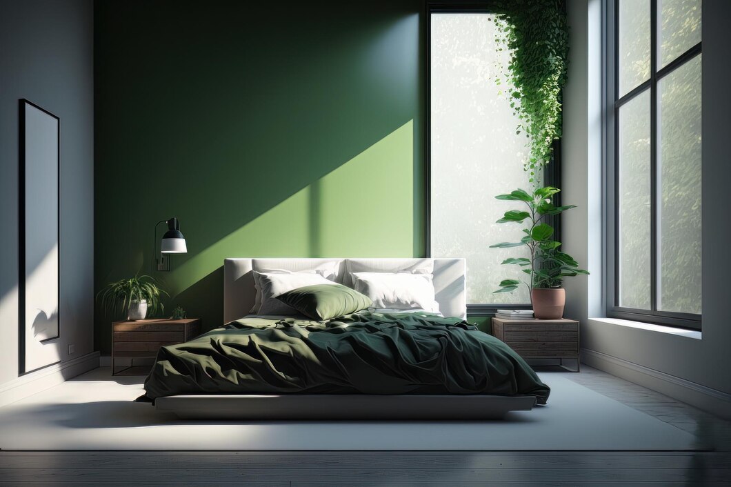 Premium Photo | Minimalism design of the interior bedroom square view