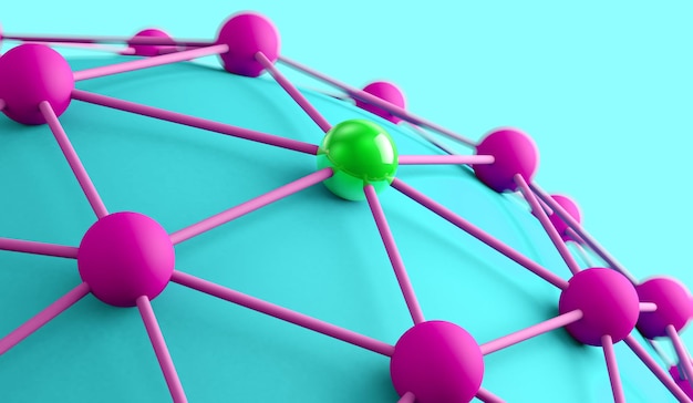 Foto design minimalista del concetto di networking e partner.