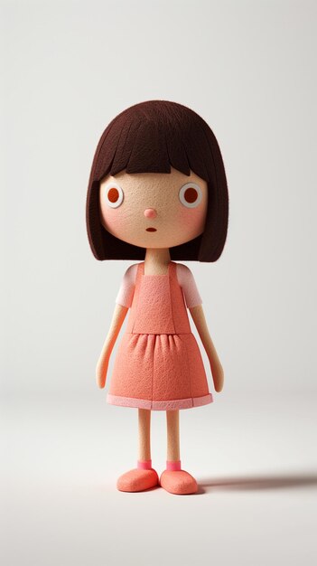 Minimalism Girl cartoon