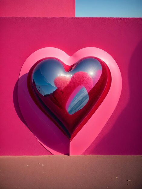 Photo minimalism of the heart maximum of love