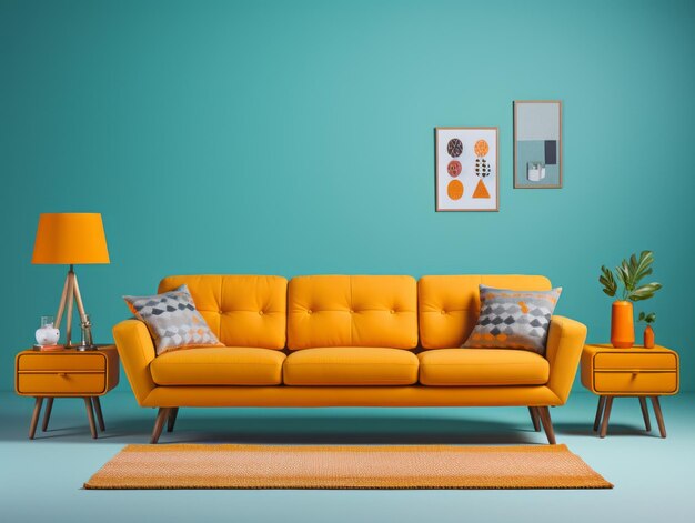 Minimalism Meets Vibrancy Exploring Color in a Living Room