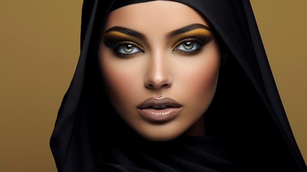 Minimalism perfect arabian makeup