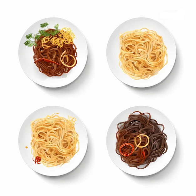 Ultradetails가 포함된 미니멀리스트 2d Lo Mein 아이콘 팩