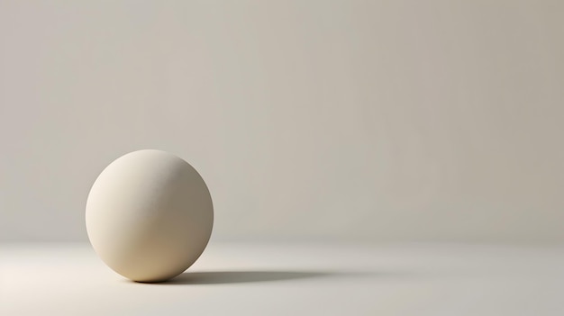 Photo minimalist 3d clay sphere symbolizing modern aesthetics