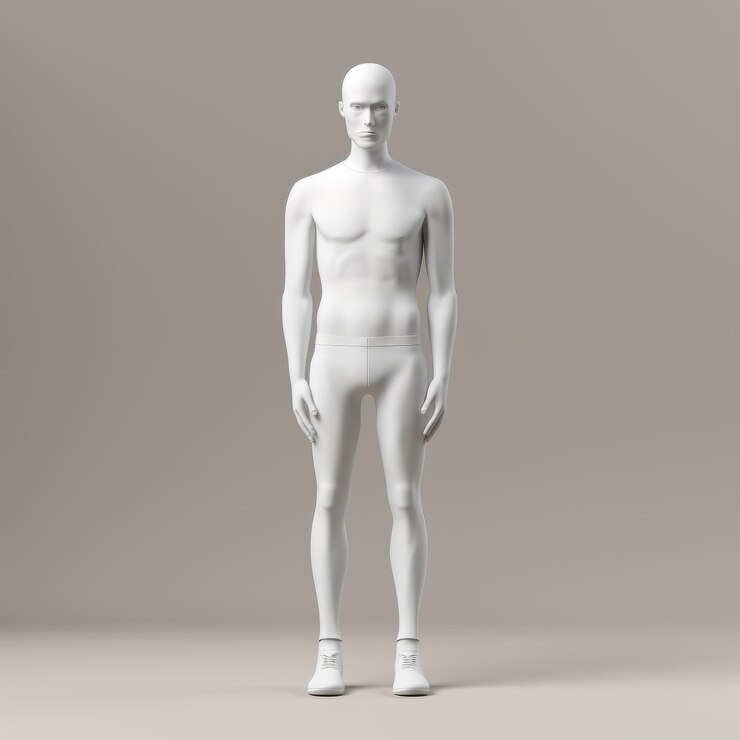 Фотография минималистская 3d-рендеринг мужского персонажа с вниманием к костюму и моде