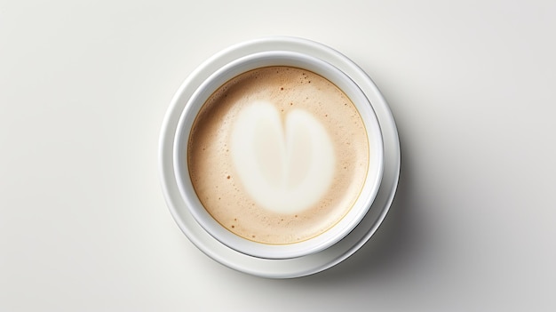 Фото Минималист чашка кофе на белом фоне и пустое пространство