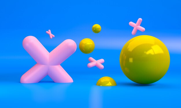 Minimalist abstract 3D render.