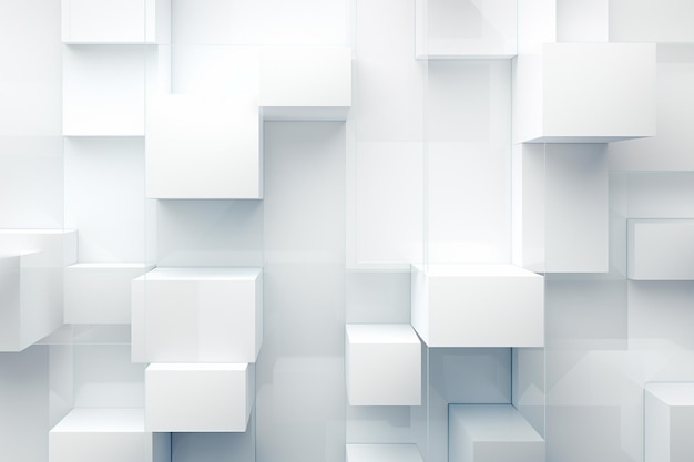 Photo minimalist abstract background of geometric shapes in varying shades of white