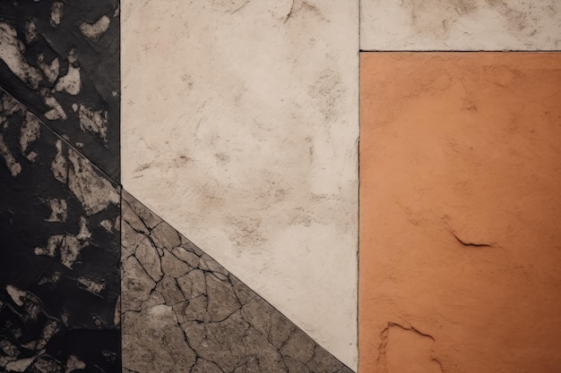 温かみのあるアースカラーの粗いコンクリートテクスチャのミニマリストの抽象的なデザイン