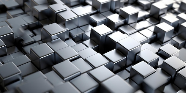 Minimalist abstract digital background featuring silver blocks exuding a sleek and modern aesthetic with clean lines and a simple yet captivating composition Generative Ai