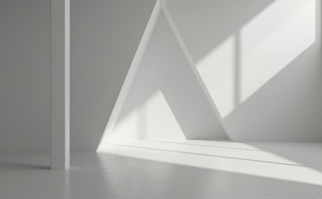 写真 白い壁のミニマリストの抽象的な影