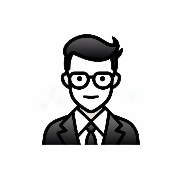 Minimalist Accountant Icon with Clean and Simple Design