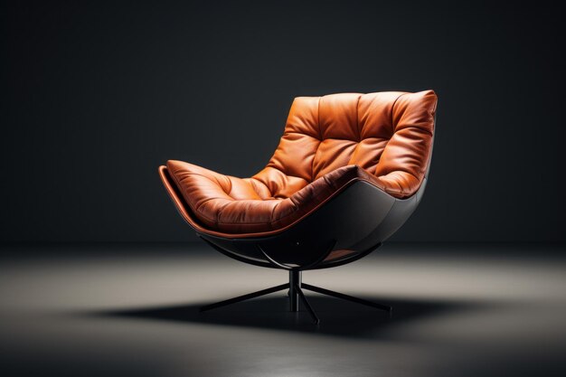 Minimalist aesthetic comfortable swivel armchair discrete exclusive minimalistic Generative AI