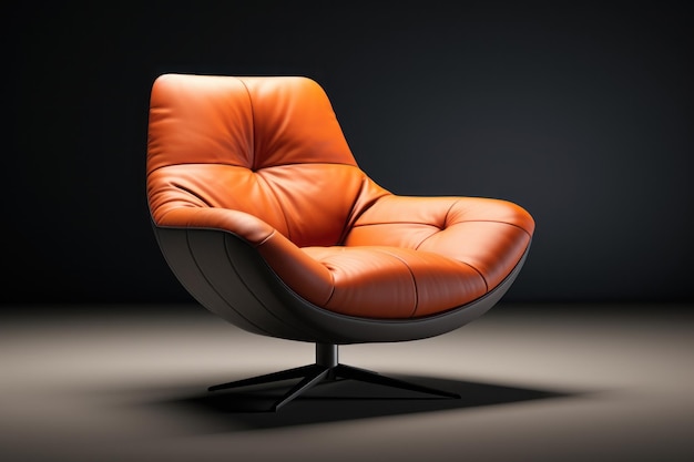 Minimalist aesthetic comfortable swivel armchair discrete exclusive minimalistic Generative AI