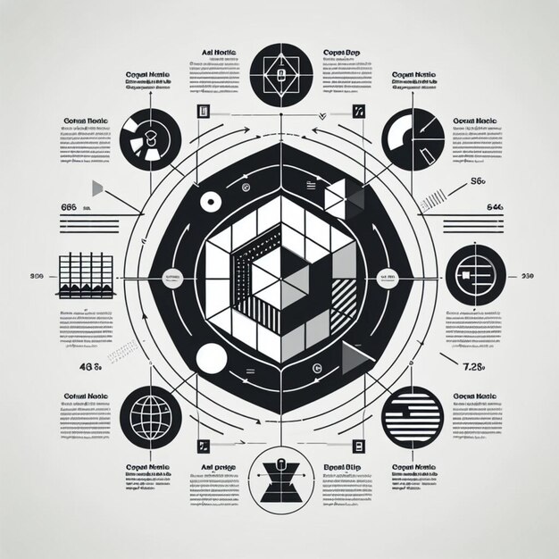 写真 minimalist and simple infographic