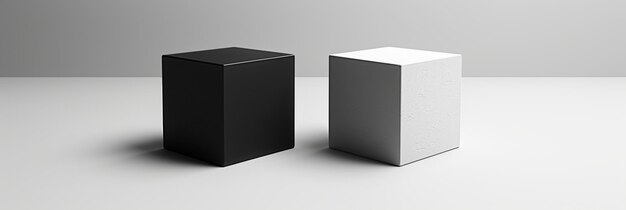 Minimalist Architectural Blocks on a Monochrome Background Generative AI