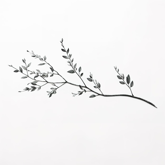 minimalist art of a branch