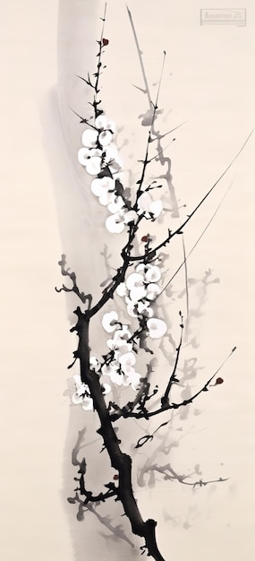 Foto arte minimalista di un ramo