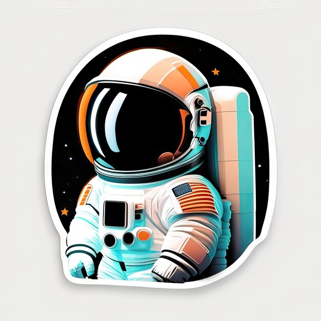 Foto adesivo astronauta minimalista