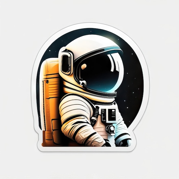 Photo minimalist astronaut sticker