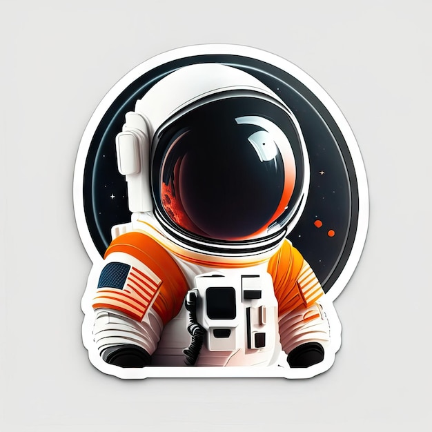 Photo minimalist astronaut sticker