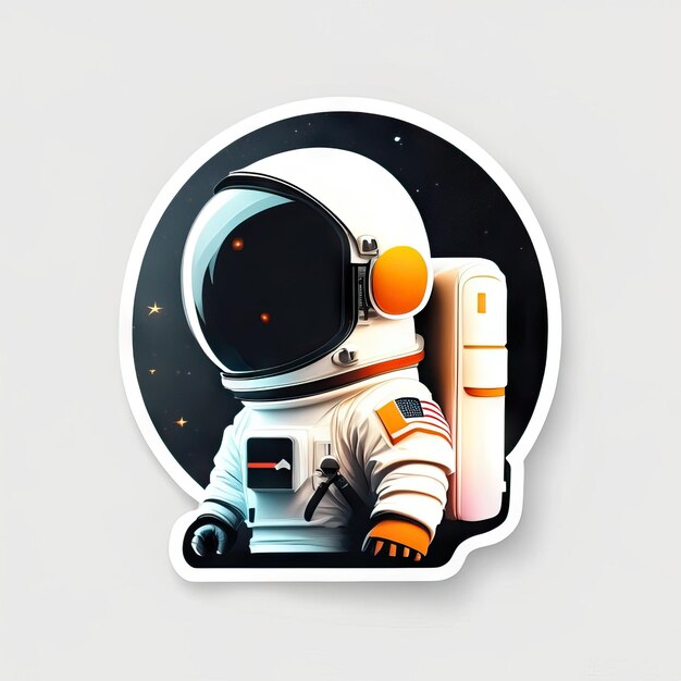 Foto adesivo astronauta minimalista