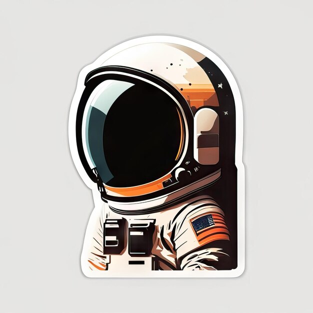 Foto adesivo astronauta minimalista