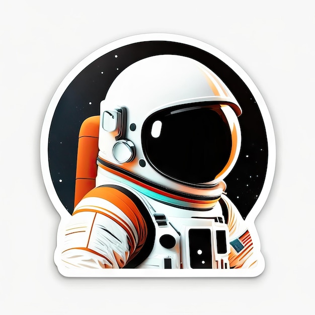 Photo minimalist astronaut sticker