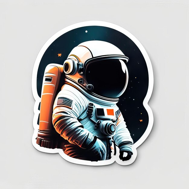 미니멀리즘 우주비행사 스티커