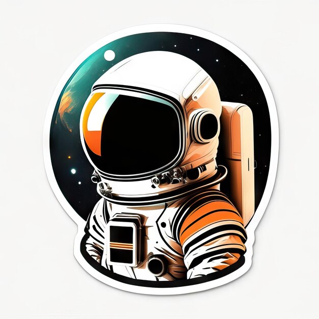 Photo minimalist astronaut sticker